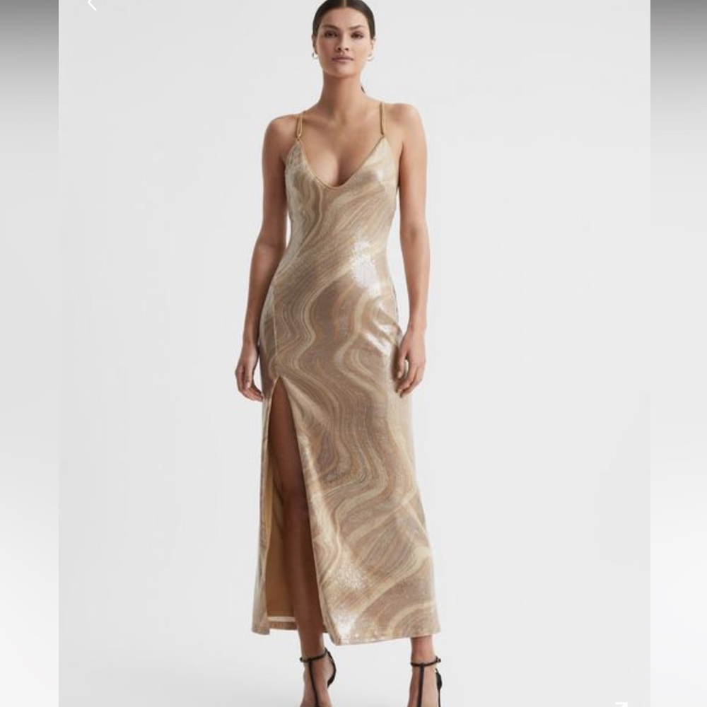 MADALYN SIGNIFICANT OTHER SEQUIN V-NECK MAXI DRESS